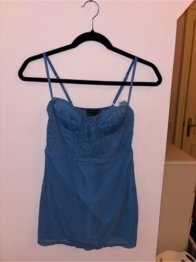 Urban Outfitters Light Blue Lace Slip Dress
